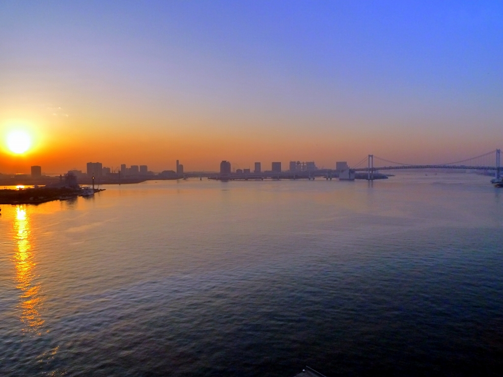 お台場の夜明け By Roku Id 写真共有サイト Photohito