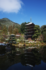 香山公園薄化粧