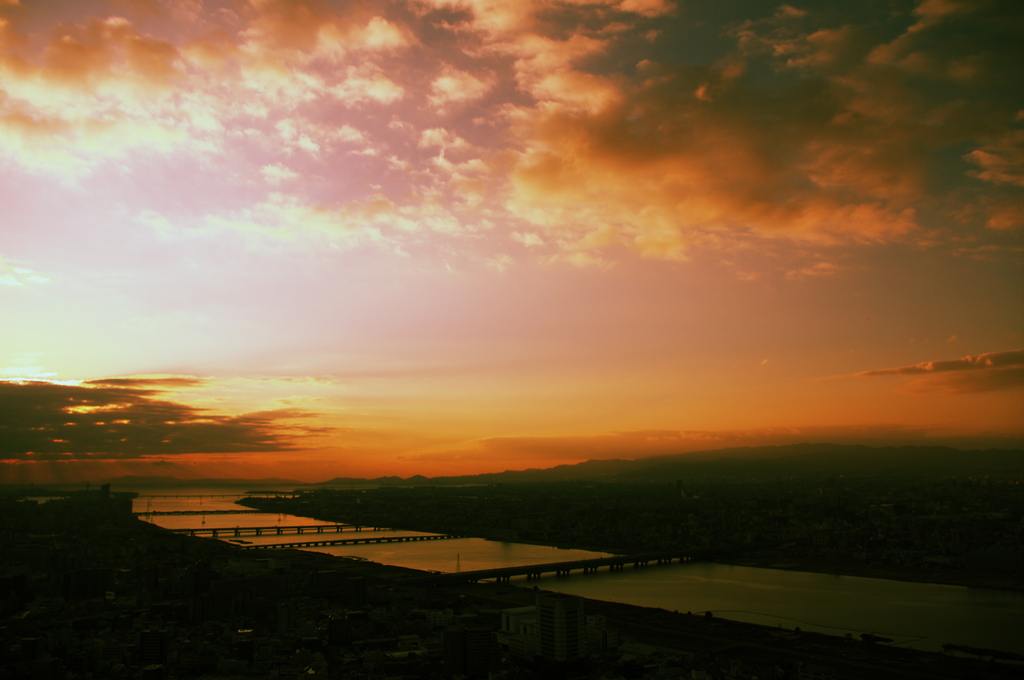 淀川夕景