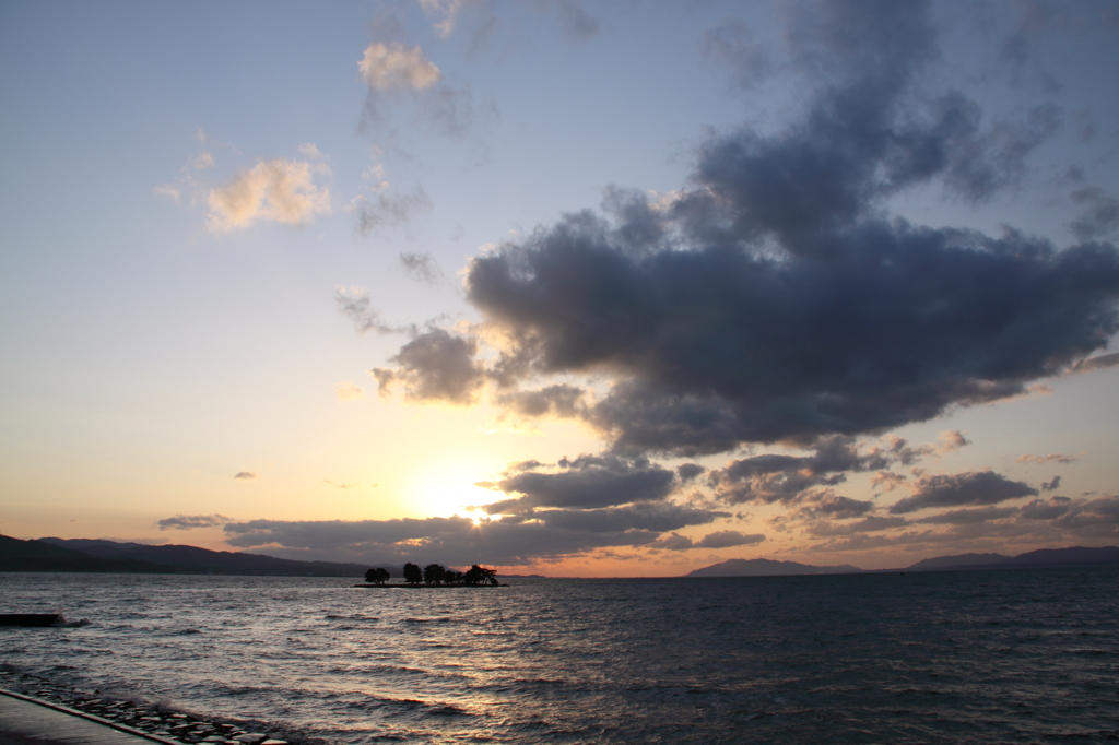 宍道湖の夕景