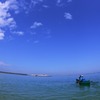 Canoe on sea