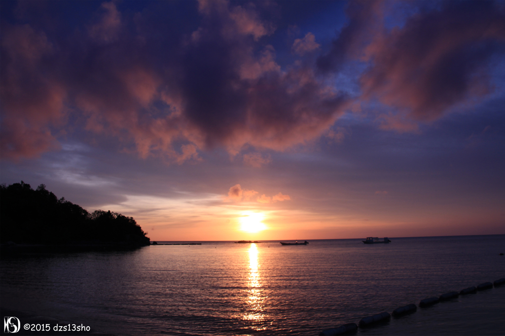 底地ビーチの夕陽