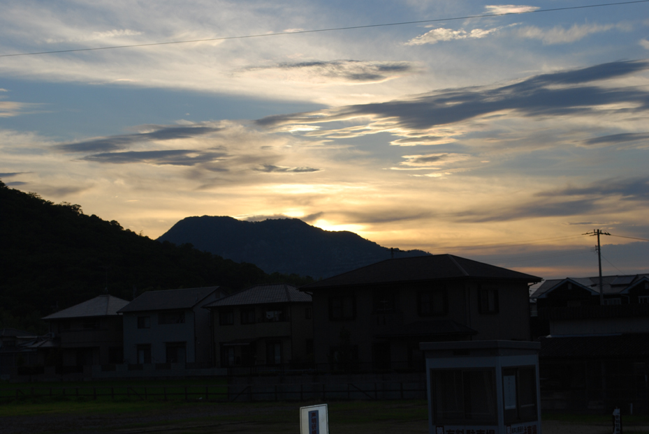 夕焼け。日が沈む。。。