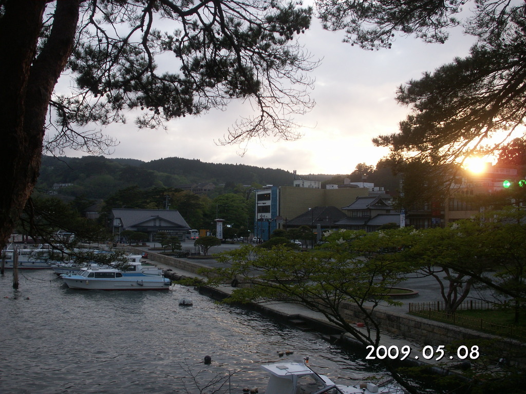 松島の夕日
