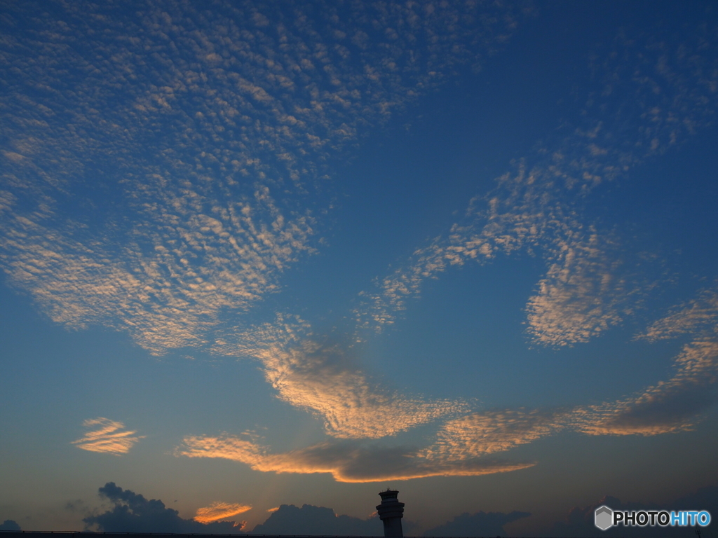 夕陽.青空.いわし雲