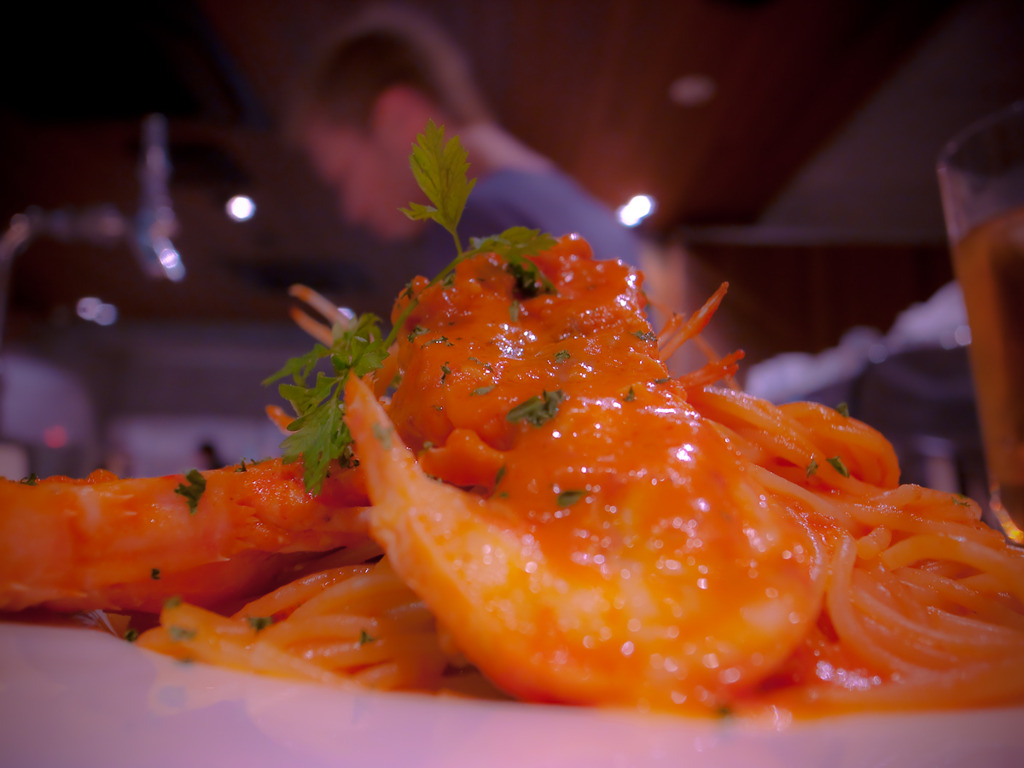 パスタ　エビ