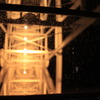 Ferris wheel on day of rain