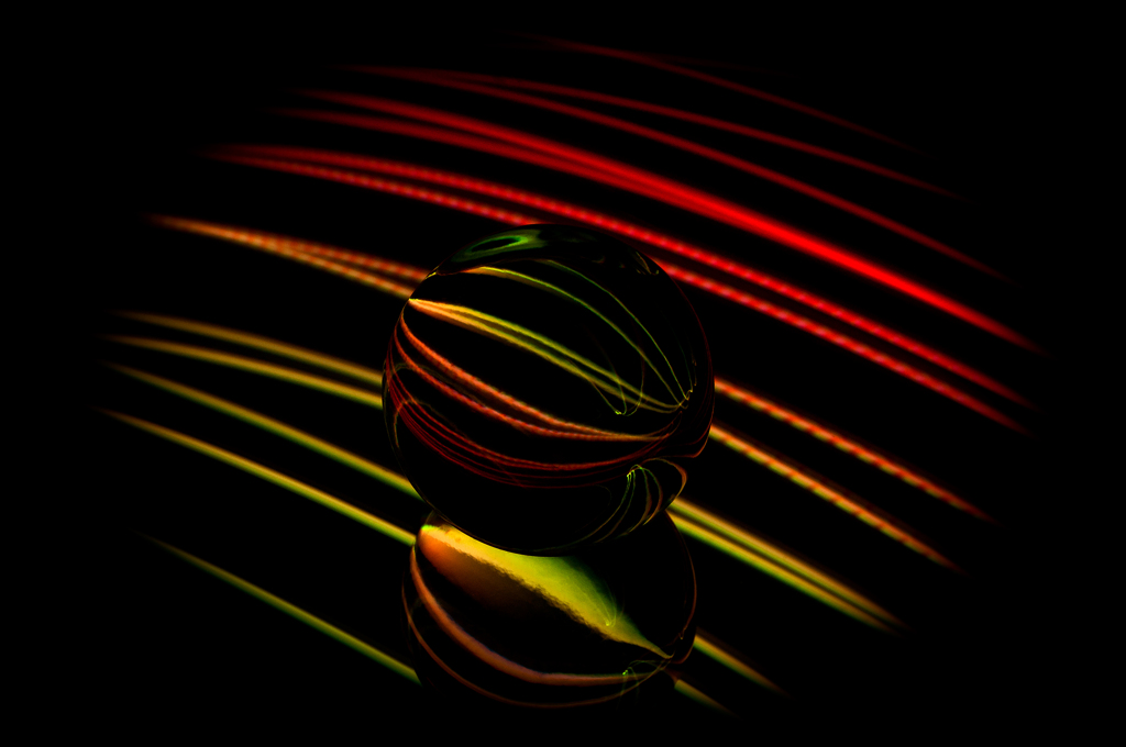 Acrylic ball R&G/light painting