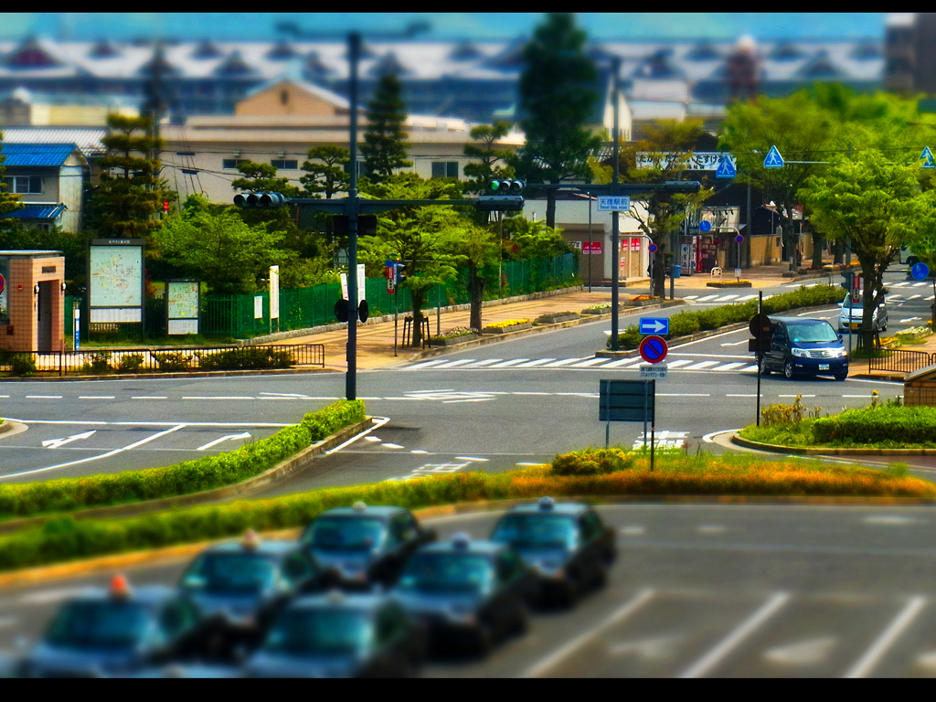 Tenri city miniature mode