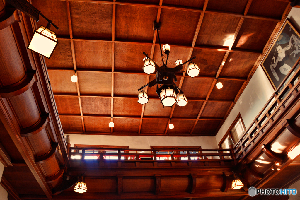 木造の天井＠奈良ホテル