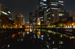 大阪夜景　淀屋橋駅付近 01