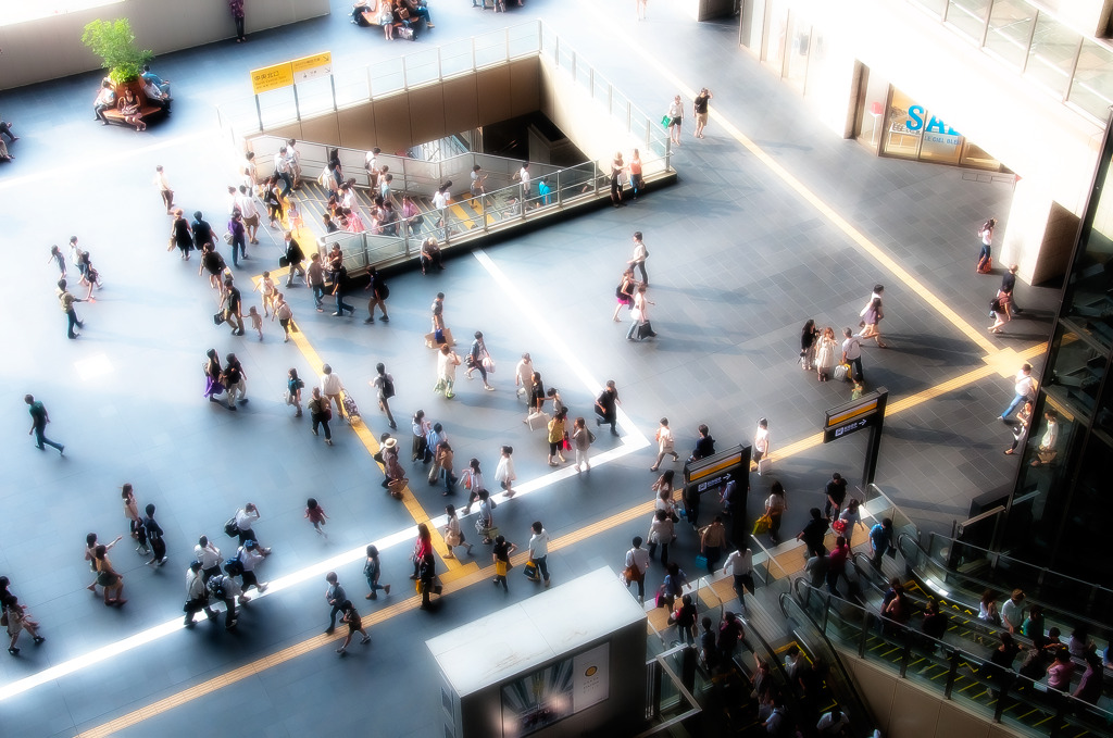 Crossing people