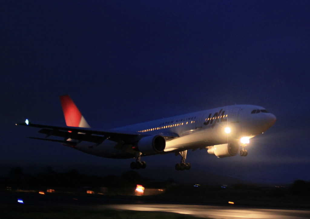 JAL A300-600R ランディング