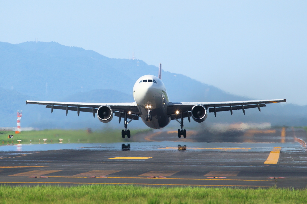 JAL A300-600R 飛び立つ