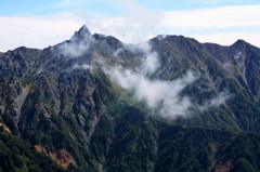 双六岳から笠が岳登山