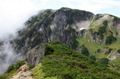 双六岳から笠が岳登山