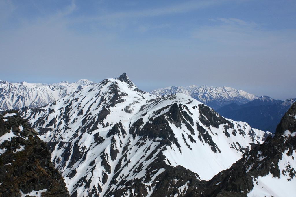 南岳から槍ヶ岳１ 2009.5.3