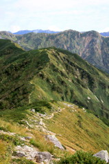 双六岳から笠が岳登山