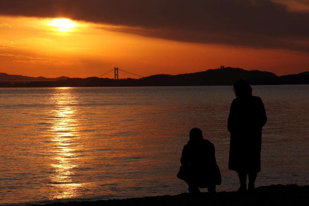 海と夫婦