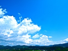 青い空、白い雲