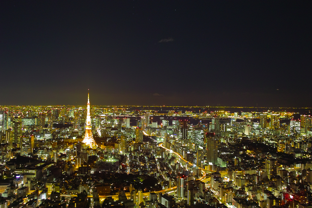 六本木ヒルズ　スカイデッキにて