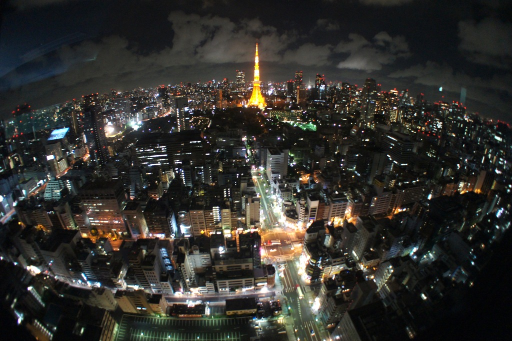 TOKYO FISH EYE NIGHT/夜景:東京タワー