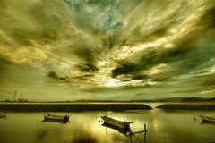 The setting sun^^♪