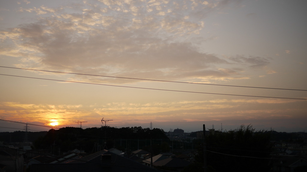 ひかるんちの夕焼け