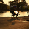 黄昏の人力車