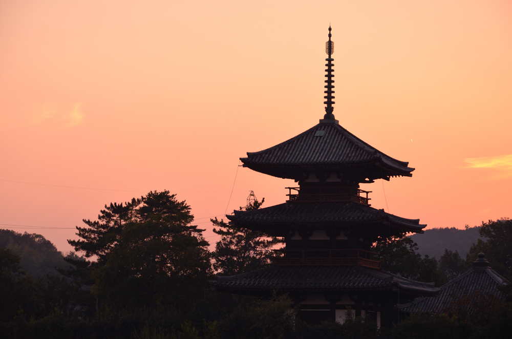 法起寺の夕焼け_02