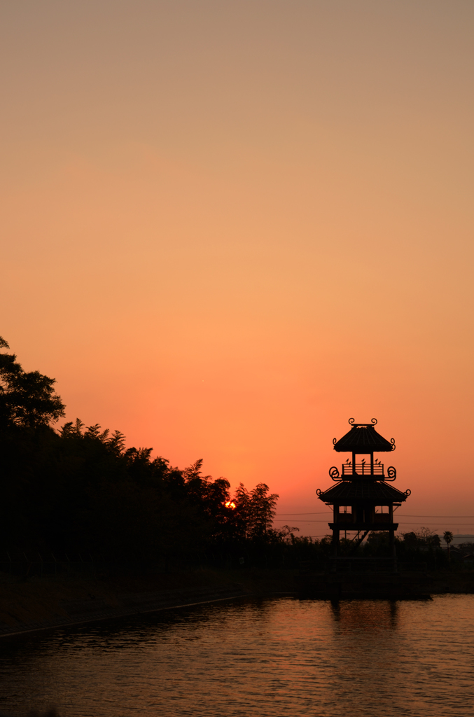 唐古の夕暮れ