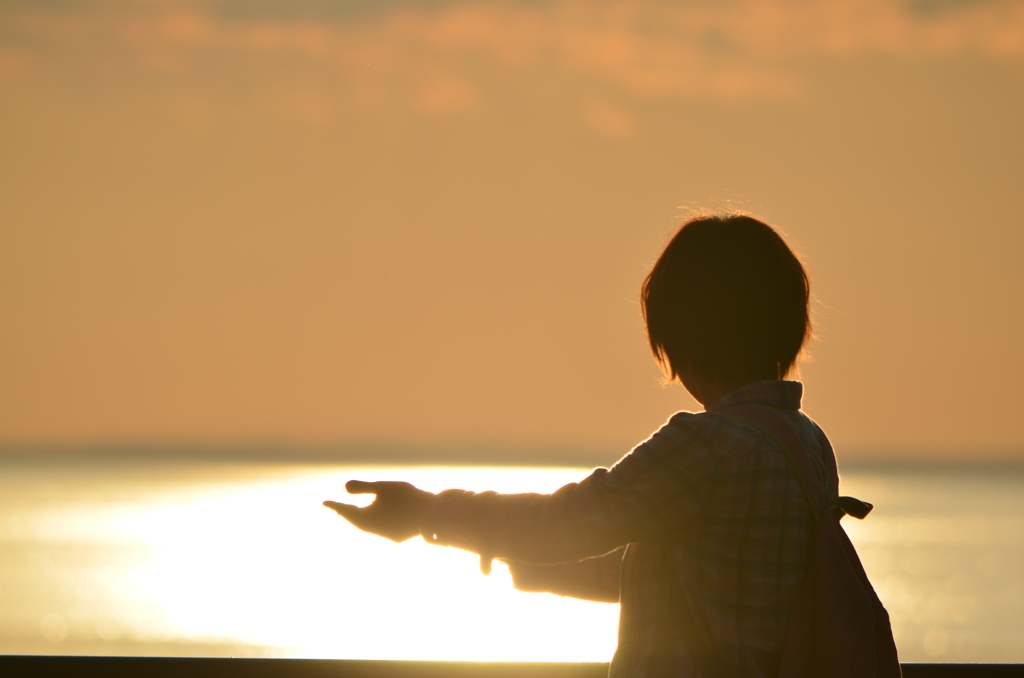 オホーツクの夕日リュックサック