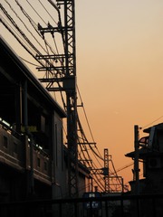 駅夕景