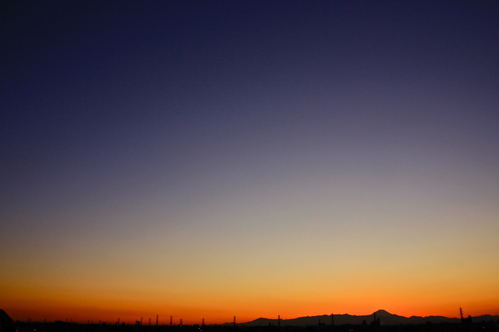 Sunset and Mt.Fuji