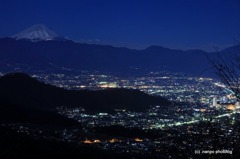 甲府盆地と富士