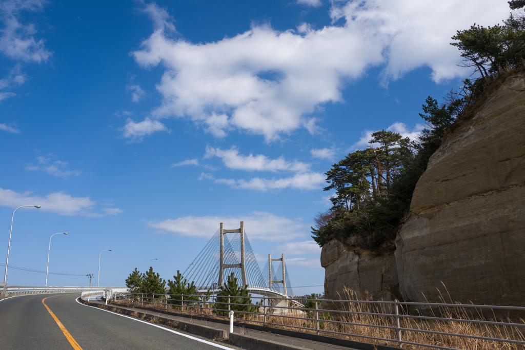 松川浦大橋へ・・・♬