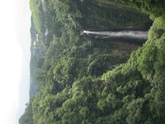 つり橋から見た滝