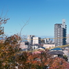 町の中心部遠望風景