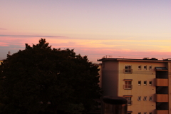 中秋の名月の日の夕焼け