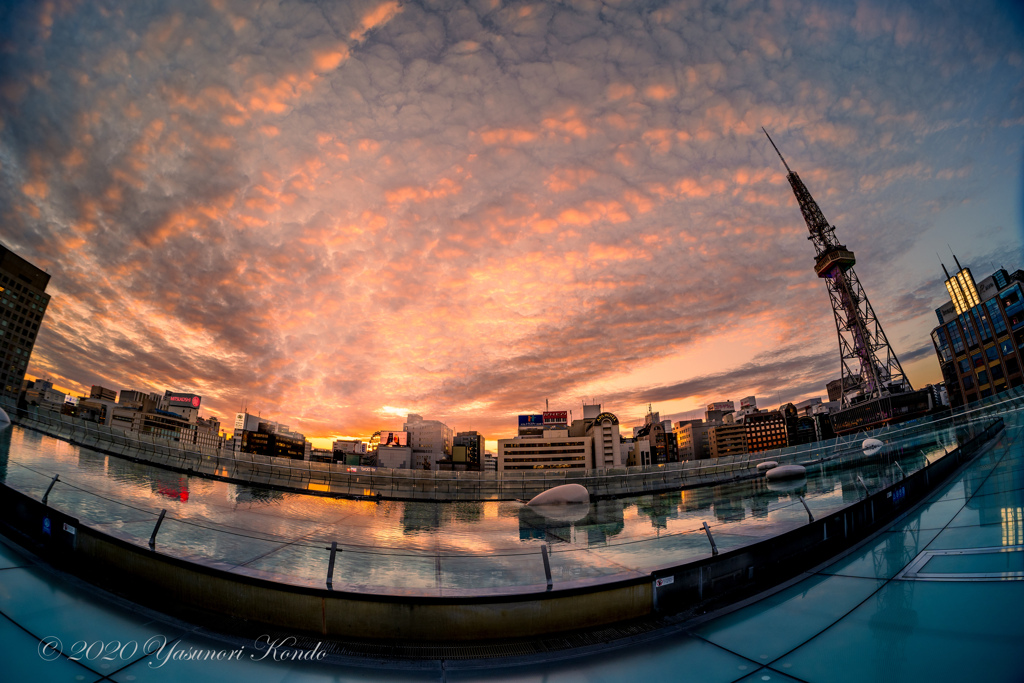 夕空染まる時短し…