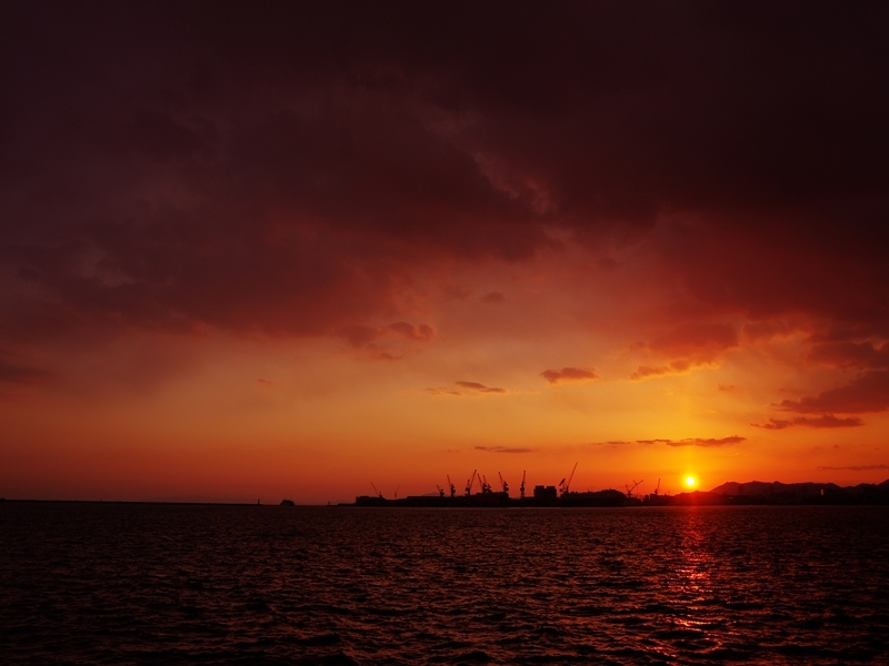 みなと神戸の夕焼け４