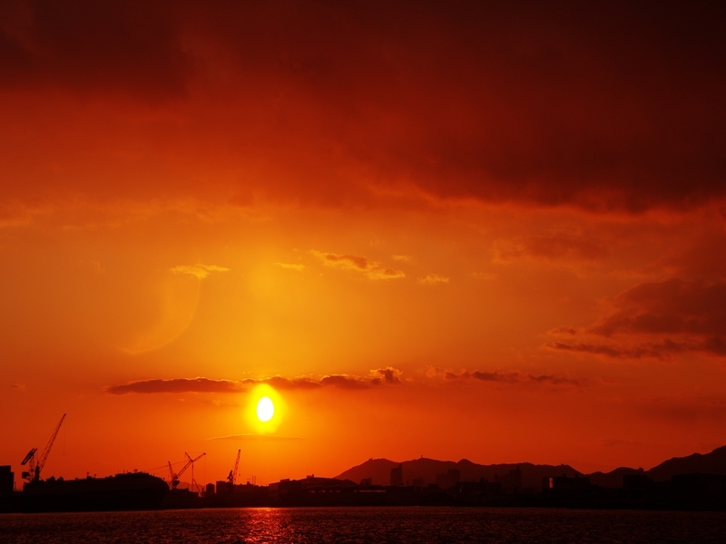 みなと神戸の夕焼け１