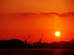 みなと神戸の夕焼け３