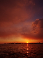 みなと神戸の夕焼け８