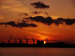 みなと神戸２０１１年の日没１