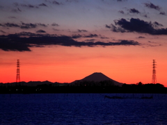 富士の夕景！