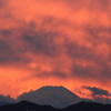 燃える富士山