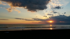 海での夕日