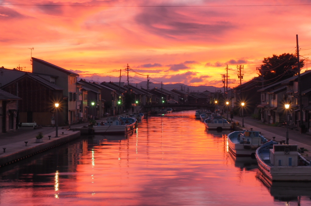 内川の夕焼け