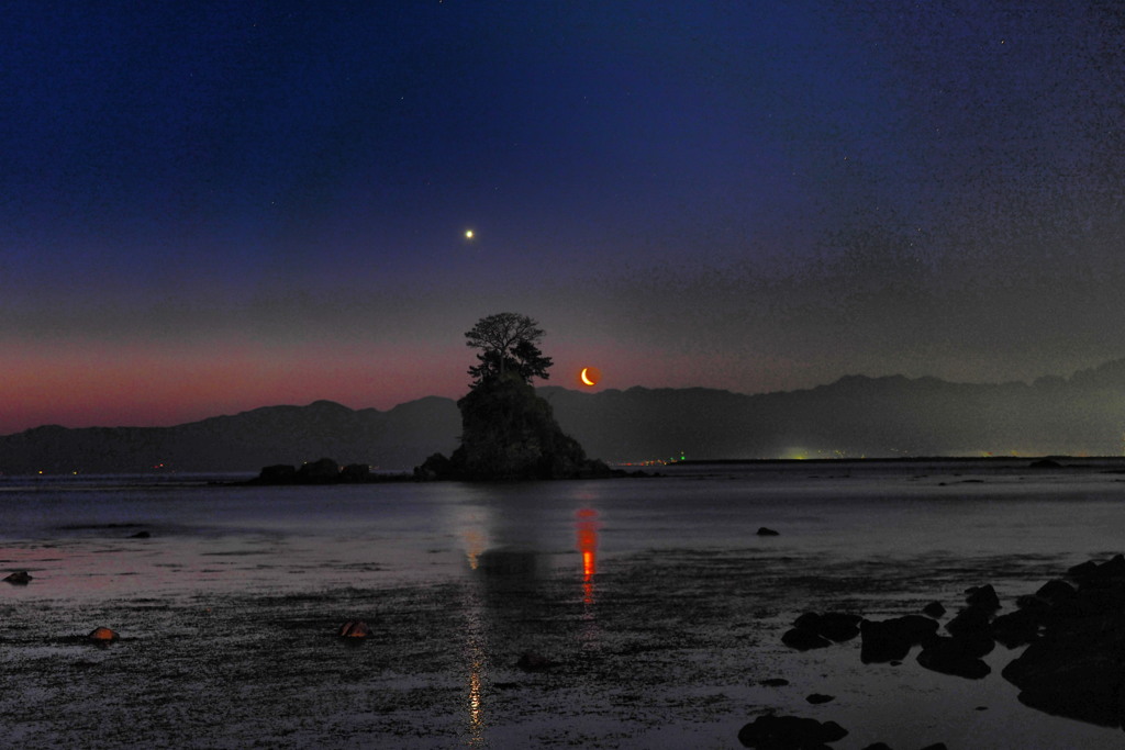 月と金星